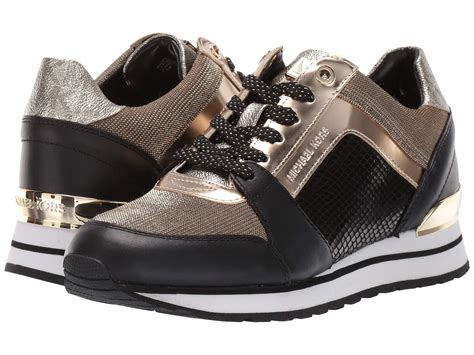 michael kors trainers black and gold|michael kors ladies trainers sale.